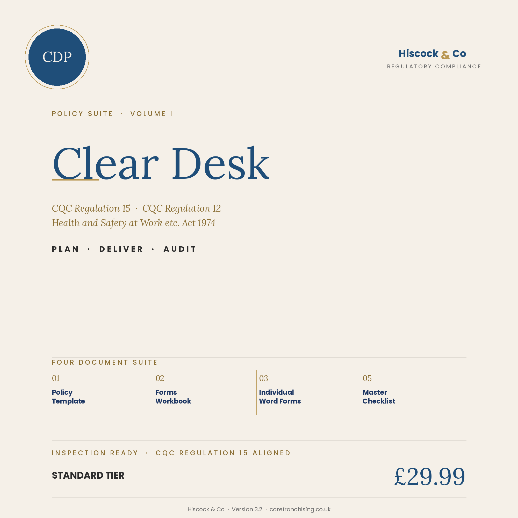 Clear Desk and Clean Screen Policy Suite cover