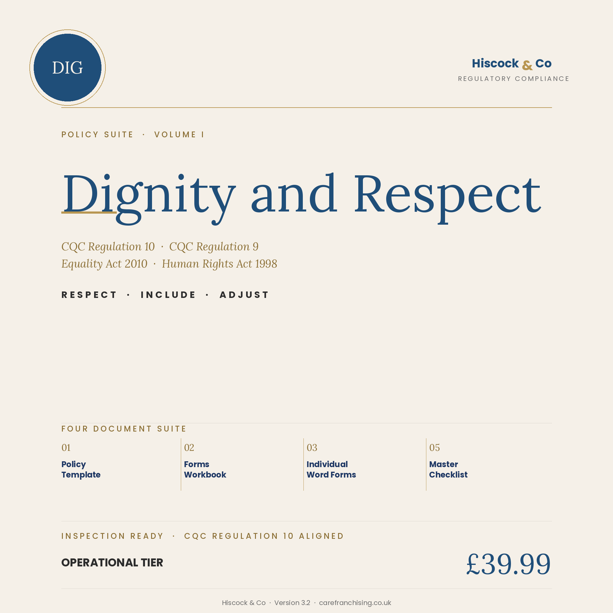 Dignity and Respect Policy Suite cover