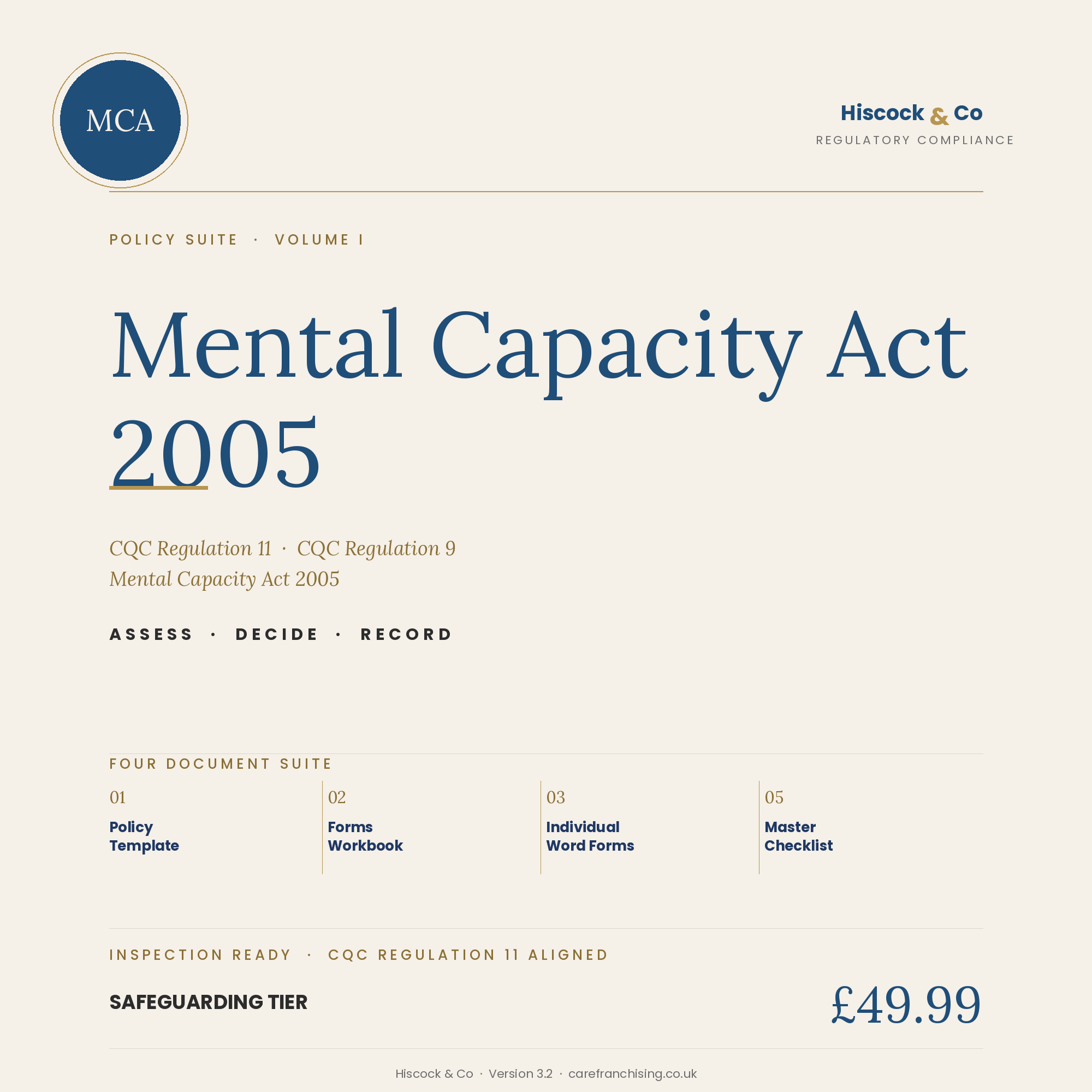 MCA Policy Suite Cover