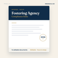 Fostering Agency Ofsted Compliance Suite — 14 editable documents, yours to keep