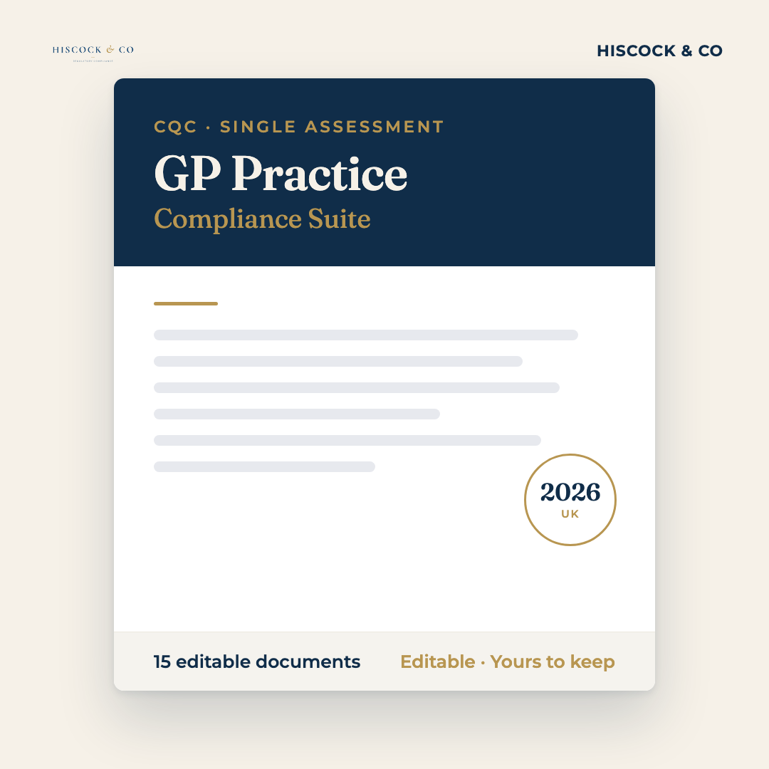 GP Practice CQC Compliance Suite — 15 editable documents, yours to keep