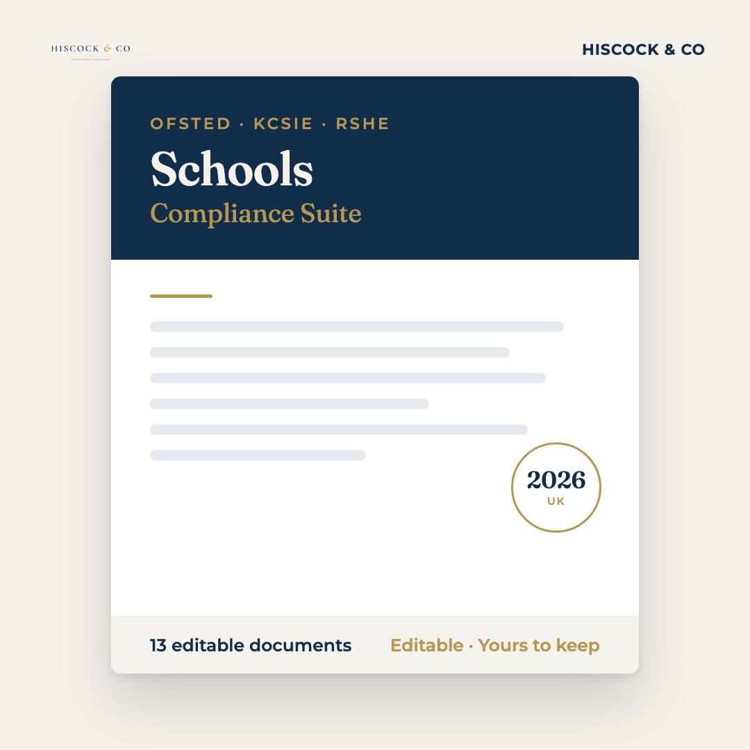 School Ofsted Compliance Suite — 13 editable documents, yours to keep